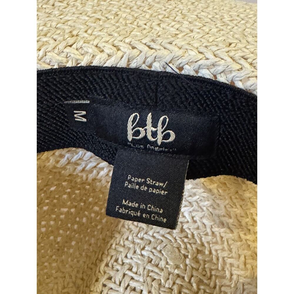btb Los Angeles Cassie straw women's wide brim sun hat - Color Natural Size Med - Picture 2 of 3